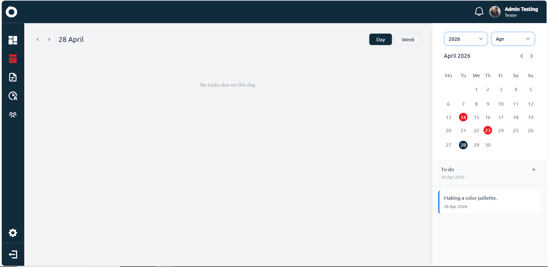 Task Management - Calendar